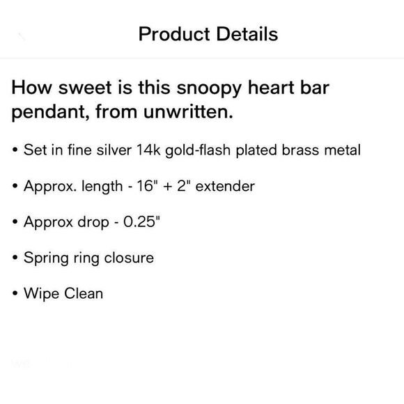 NWT Peanuts 14K Gold-Flash Plated Two-Tone Always In My Heart Pendant Necklace - Picture 2 of 11